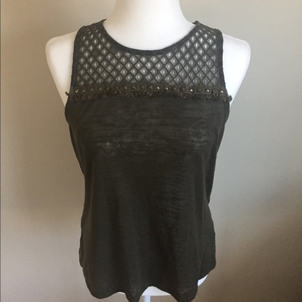 Atmosphere Olive Studded Top